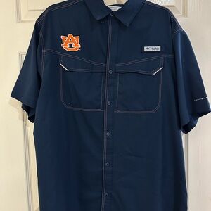Columbia Men's Dark Blue Button Down Shirt